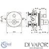 Ideal Standard CeraPlus 2 Built-In Shower Mixer Valve Dimensions